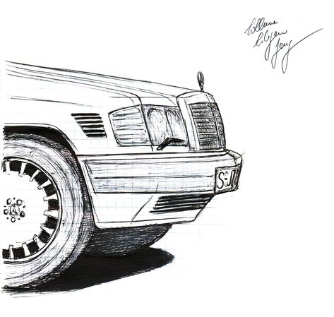 #SketchCar #mercedes #mercedesbenz #mercedesbenz190 #mercedes190 #w201 #mercedesbenzw201 #mercedesw201 #mercedes190w201 #detail #berlina #sedan #saloon #4door #Tyskbil #germancar #germany #madeingermany #pantone #collurasketch Mercedes Benz Tattoo Ideas, Mercedes Benz Drawing, Mercedes Drawing, Simple Car Drawing, Mercedes W201, Mercedes Jeep, Mercedes Auto, Old Mercedes, Bmw Black