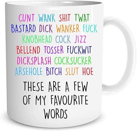 Rude Words Funny Mug Birthday Gift Rude Swearing Coffee Mugs Secret Santa Birthday Christmas Present Girlfriend Wife Adult Humour WSDMUG1325: Amazon.co.uk: Kitchen & Home Rude Words, Sarcastic Mugs Hilarious, Sassy Mugs Coffee Cups, Sarcasm Coffee Mugs, Rude Mugs, Vulgar Coffee Mugs Hilarious, Bee Sticker, Funny Shows, Funny Picture