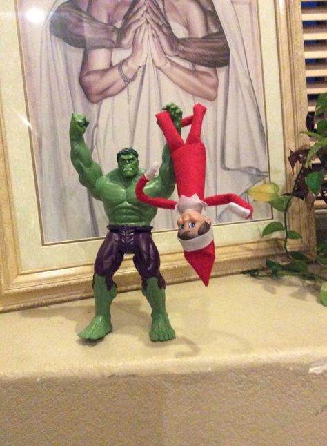 Elf On Shelf, Elf Antics, Hulk Smash, Elf Ideas, 80s Toys, The Elf, On The Shelf, Hulk, Elf On The Shelf