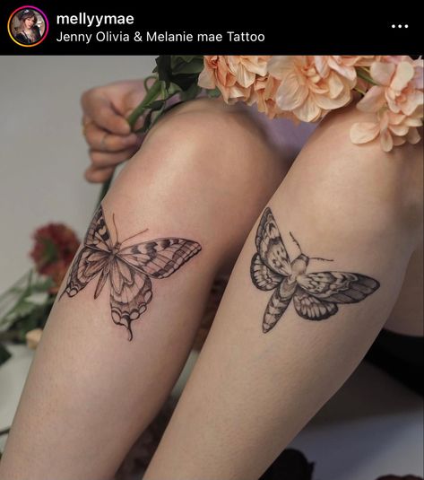 Butterfly Knee Tattoo, Butterfly Leg Tattoos, Butterfly Legs, Bite Mark, Tattoo S, Shin Tattoo, Insect Tattoo, With Girlfriend, Red Ink Tattoos