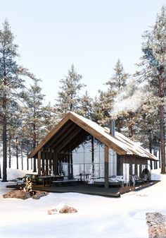 Chalet Design Exterior, Tiny House Exterior, A Frame House Plans, Modern Barn House, 3d House, House Extension Design, Barn Style House, A Frame House, Tiny House Cabin