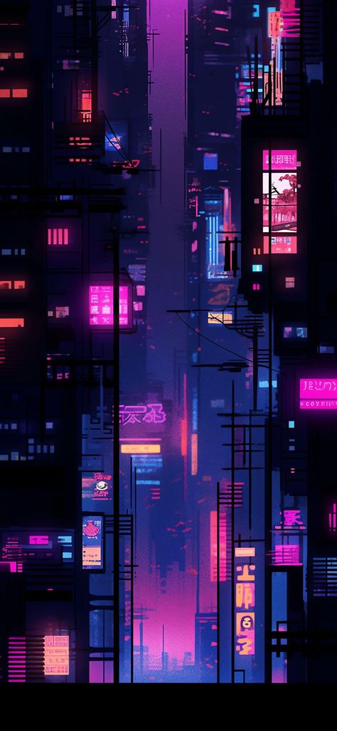 Neon Wallpapers iphone Aesthetic Wallpaper Vaporwave, Cyberpunk Cityscape Wallpaper, Tokyo Neon Wallpaper, Phone Wallpaper Cyberpunk, Anime Night City Aesthetic Wallpaper, Glowing Wallpaper Aesthetic, Japanese Neon Aesthetic, Neon City Drawing, Cyberpunk Landscape Wallpaper