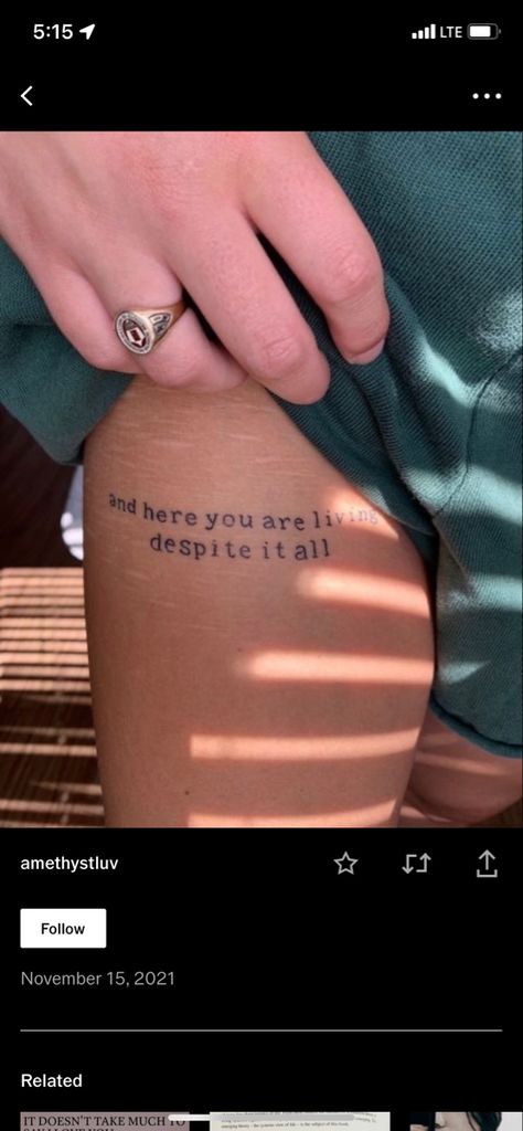 Despite It All Tattoo, Freefall Tattoo, Turtle Tattoo Designs, Meaningful Tattoo Quotes, Scar Tattoo, Turtle Tattoo, Subtle Tattoos, Tat Ideas, Little Tattoos