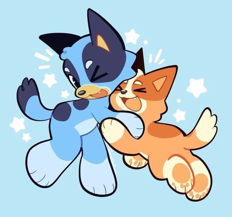 Bluey Fanart, Bluey Art, Bluey Bluey, Bluey Stuff, Bingo Funny, Cute Kawaii Animals, Cute Doodle Art, Cute Little Drawings, Kids Shows