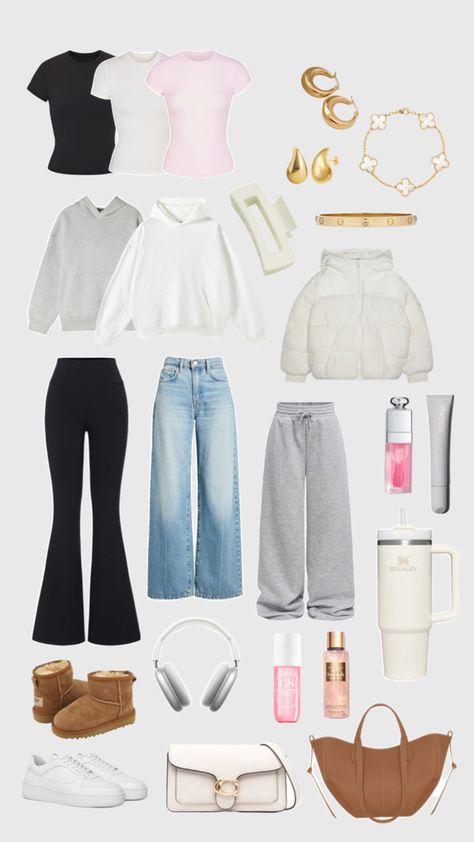 Winter Outfits Capsule, Winter Outfits Capsule Wardrobe, Clean Girl Winter Outfits, Clean Girl Winter, Girl Winter Outfits, Outfits Capsule Wardrobe, Girls Winter Outfits, Capsule Wardrobe Essentials, Capsule Outfits