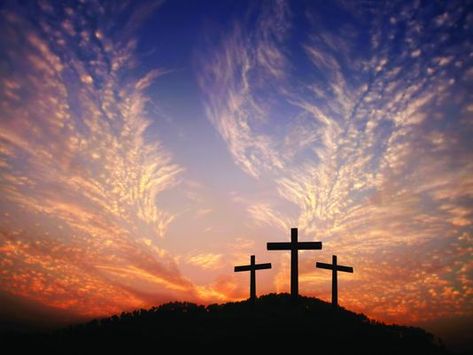 Three Crosses, Cross Pictures, Old Rugged Cross, Easter Pictures, A Hill, King Of Kings, Jesus Is Lord, Amazing Grace, Christian Art