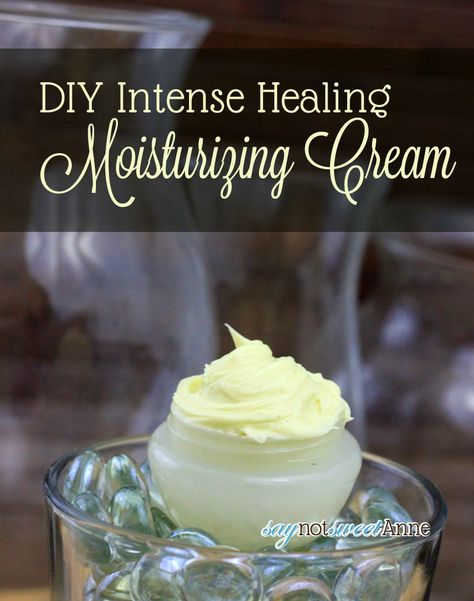 Intense Healing Moisturizing Cream - perfect for chapped hands, leathery feet, and chafed skin! | saynotsweetanne.com | #diy #natural #beauty #lotion #healing #chapped Face Cream Recipe, Chafed Skin, Chapped Hands, Green Tea Face, Diy Lotion, Diy Beauty Products, Homemade Lotion, Homemade Products, Wedding Nail