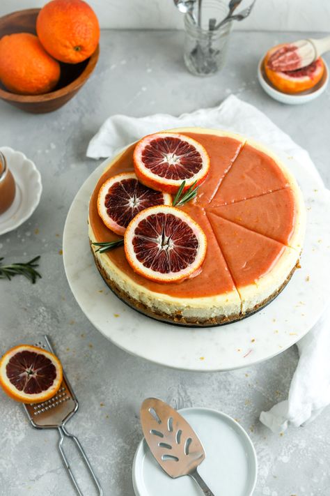 Blood Orange Curd, Orange Cheesecake Recipes, Easy Cheesecake Recipe, Orange Cheesecake, Orange Curd, Cranberry Cheesecake, Blood Orange Juice, Cream Cheese Eggs, Decadent Chocolate Cake