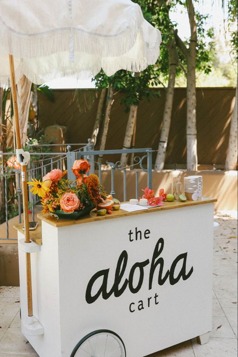 Wedding Food Booth Ideas, Acai Bar Party, Lemonade Cart Ideas, Popsicle Cart, Boba Cart, Shaved Ice Cart, Pop Up Juice Bar, Diy Food Vendor Cart, Juice Cart