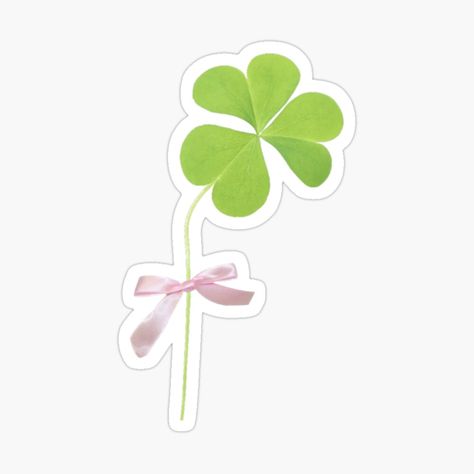 Get my art printed on awesome products. Support me at Redbubble #RBandME: https://www.redbubble.com/i/sticker/Coquette-leaf-clover-by-Pixiedrop/158369045.EJUG5?asc=u Clover Sticker, Rumpus Room, 4 Leaf Clover, Retro 4, 4 Leaves, Girly Gifts, Birthday Stickers, April Fools, Leaf Clover