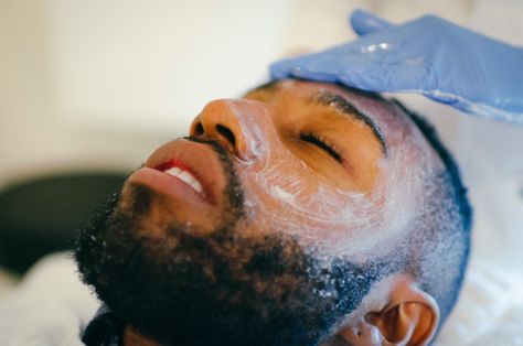 3 Simple Steps to Healthy Skin: Men’s Edition:  https://www.facebook.com/newskinestheticss/  http://newskinesthetics.com Men Facial, Beard Game, Men Face, African Black Soap, Basic Skin Care Routine, Facial Scrub, Body Workout Plan, Black Soap, Facial Scrubs