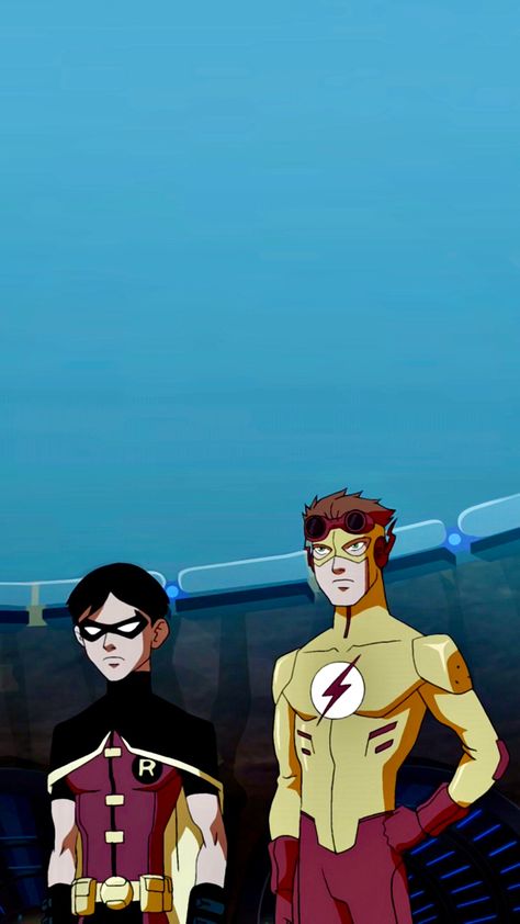 Birdflash Wallpaper, Wally West Wallpaper, Young Justice Wallpaper, Young Justice Aesthetic, Robin And Kid Flash, Justice Aesthetic, Justice Wallpaper, Nightwing Young Justice, Teen Titans Go Characters