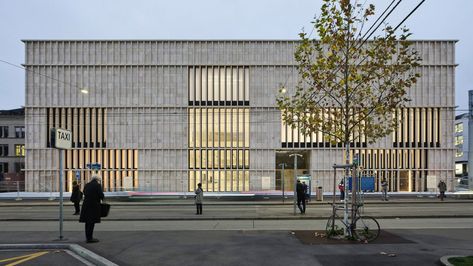 David Chipperfield adds limestone-clad extension to Kunsthaus Zurich Clad Extension, Geometric Volume, Urban Concept, David Chipperfield Architects, Master Thesis, David Chipperfield, Concrete Interiors, International Architecture, Exhibition Room