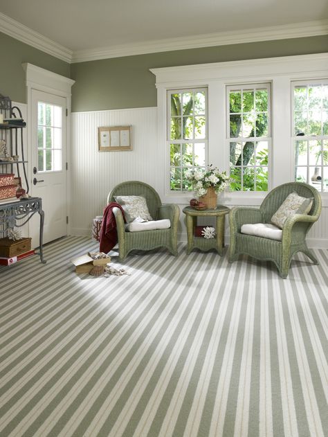 Master bedroom with striped carpet. Commercial Carpet Design, Striped Carpets, Carpet Stores, Hallway Carpet Runners, Interior Remodel, House Design Photos, Family Room Design, Bedroom Carpet, Carpet Flooring