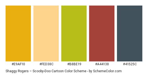 Shaggy Rogers – Scooby-Doo Cartoon Color Scheme » Cartoon » SchemeColor.com Scooby Doo Color Palette, Sonnet 116, Shaggy Scooby Doo, Gang Color, Surprise Images, Shaggy Rogers, Scooby Doo Images, Shaggy And Scooby, Hexadecimal Color