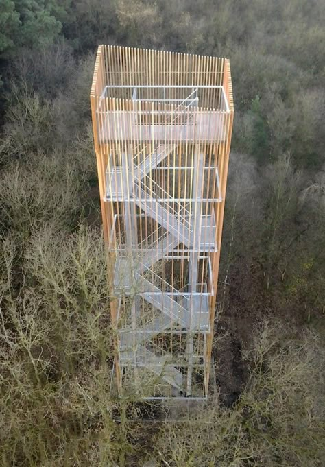 viewingtower - vecht riverbank - ateliereen Observatory Tower, Viewing Tower, View Tower, Architecture Cool, Observation Tower, Lookout Tower, Landscape Structure, Structure Architecture, Watch Tower