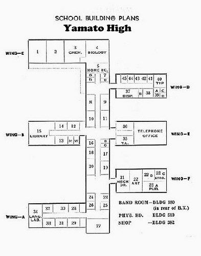 Old_YHS_Layout 1965 | mike skidmore | Flickr Old School Building, School Building Plans, School Layout, School Floor Plan, School Floor, Japanese High School, Building Layout, Architectural Floor Plans, Japanese School