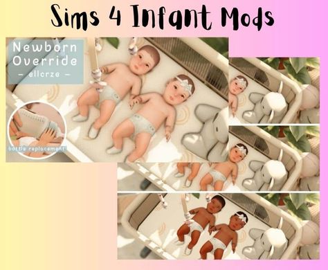 These are beyond amazing Sims 4 infant mods that I never knew I needed! I was sooo bored with the regular vanilla basic sims 4 gameplay, but so glad I found all these fun sims 4 mods for my infants! Now It will make it more fun to have them! Sims 4 Realistic Newborn, Sims 4 Infants Mod, Sims 4 Postpartum Cc, Sims 4 Newborn Skin Overlay, Sims 4 Newborn Skin, Sims 4 Cc Vanilla Furniture, Infant Skins Sims 4, Sims 4 Baby Override, Sims 4 Newborn Hair