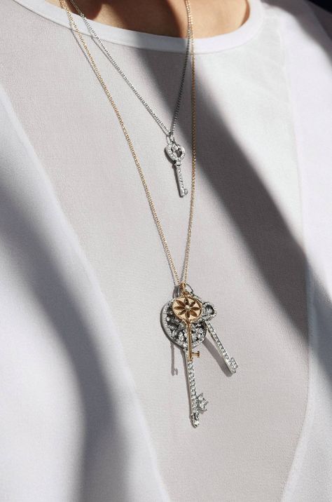 Tiffany Keys by Tiffany & Co. Tiffany Key Necklace, Tiffany Key, Tiffany Necklace, Key Jewelry, Tiffany Jewelry, Key Necklace, Tiffany And Co, Jewelry Photography, Key Pendant