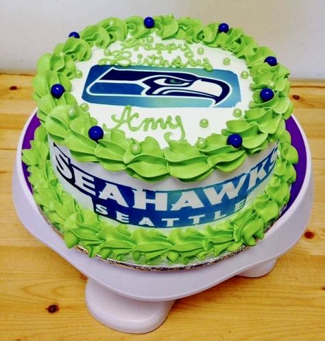 Seattle Seahawks Cake, Seahawks Cake, Pinterest Cakes, Seahawks Party, Cakes Fancy, 4th Birthday Cake, Pinterest Cake, Cakes Design, Best Football Team