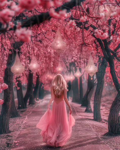 Under the cherry blossom tree we stay, watch as the night turns into day 🌸🌸🌸 . . #ai #midjourney #designmidjourney #cherryblossom #beautiful #dreamy #artist #dress #pink #trees #night Cherry Blossom Tree Aesthetic, Cherry Trees Aesthetic, Cherry Blossom Night Aesthetic, Pink Tree Fantasy Art, Couple Under Cherry Blossom Tree, Cherry Blossom Season Aesthetic, Cherry Blossom Pictures, Cherry Blossom Tree, Blossom Trees