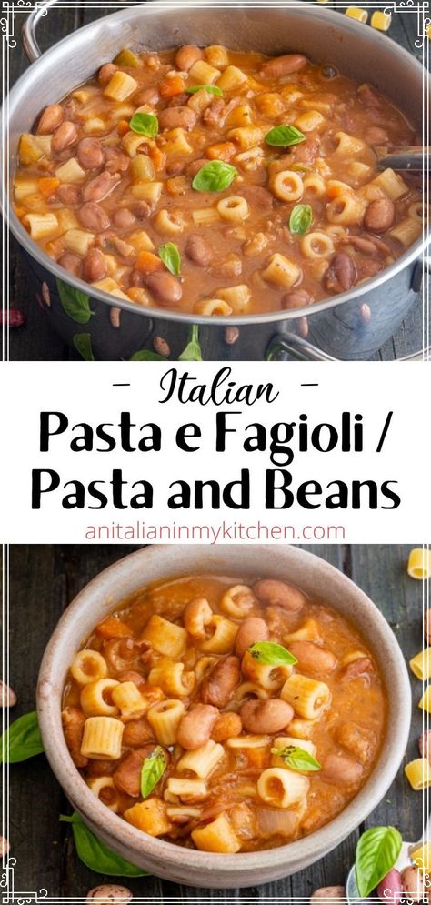 Macaroni And Bean Soup, Soup With Pasta In It, Pasta Visual Soup, Soups Italian, Pasta Fazool Soup, Cannellini Soup, Pasta Fagoli, Italian Bean Soup, Italian Soups