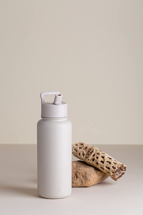 for only $34.67 Neutral Water Bottle, Insulated Water Bottle With Straw, Simple Modern Water Bottle, Modern Water Bottle, Modern Gym, Mom Clothing, Water Flask, Steel Thermos, Metal Water Bottle