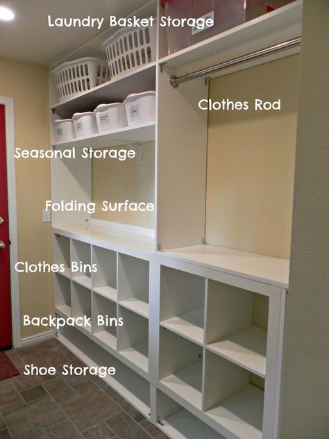 Organized Laundry Room, Organized Laundry, Laundry Room/mud Room, Laundry Room Remodel, Closet Remodel, Organization Storage, Ideas Hogar, Laundry Room Storage, Laundry Mud Room