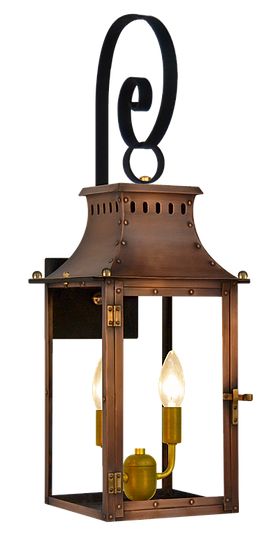 Candle Installation, Outside Lanterns, Wall Mount Lantern, Lantern Designs, Copper Lantern, Home Design Magazines, Traditional Lanterns, Glass Panes, Fredericksburg Texas