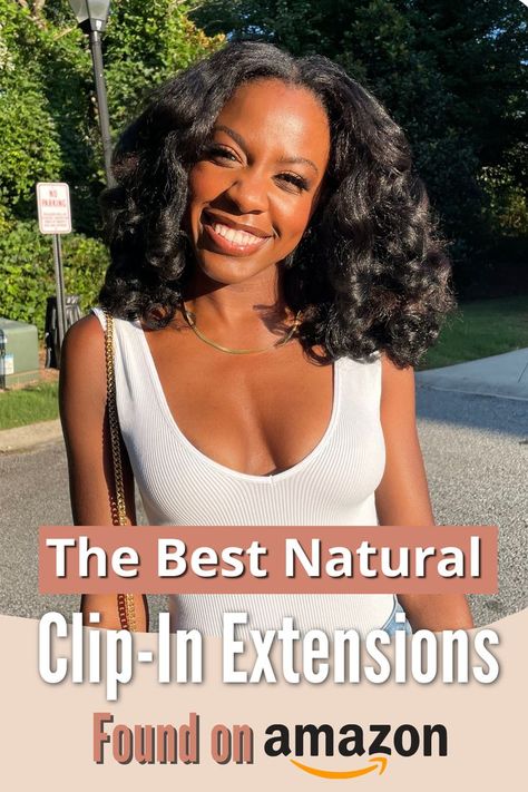 The best affordable natural hair clip-in extensions that blend great with blown out or straightened hair #naturalhair #silkpress Silk Press Natural Hair With Clip Ins, Natural Hair Blowout Clip Ins, Natural Hair Clip Ins, Natural Hair Extensions For Black Women, Silk Press With Clip Ins, Natural Hair Clip Ins Hairstyles, Chunky Twist Out, Silk Press Hair, Natural Hair Blowout