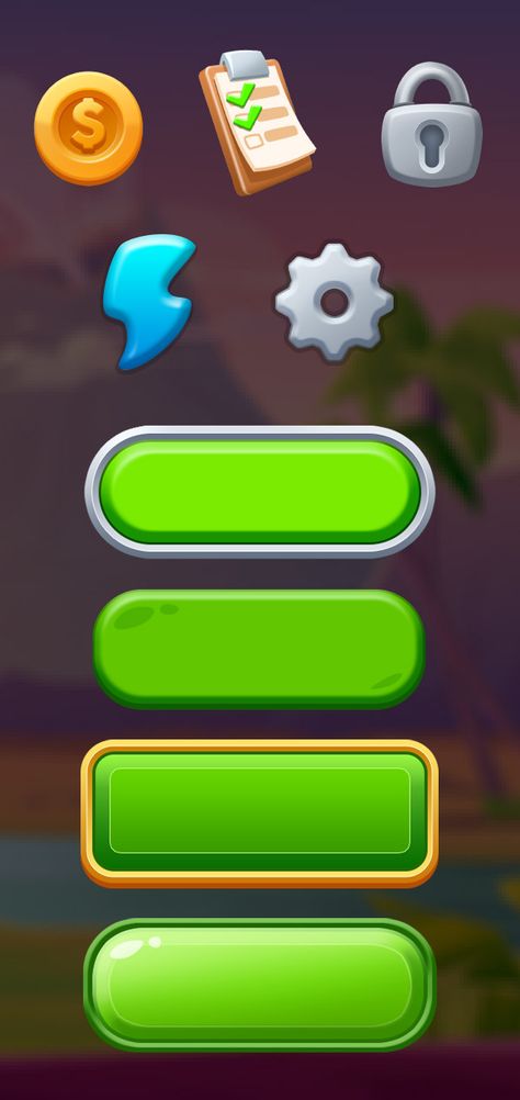 Game button design on Behance Game Button Design, Ui Button Design, Button Ui Design, Puzzle Game Ui, Game Interface Design, Game Buttons, Game Button, Ui Game Design, Game Icon Design