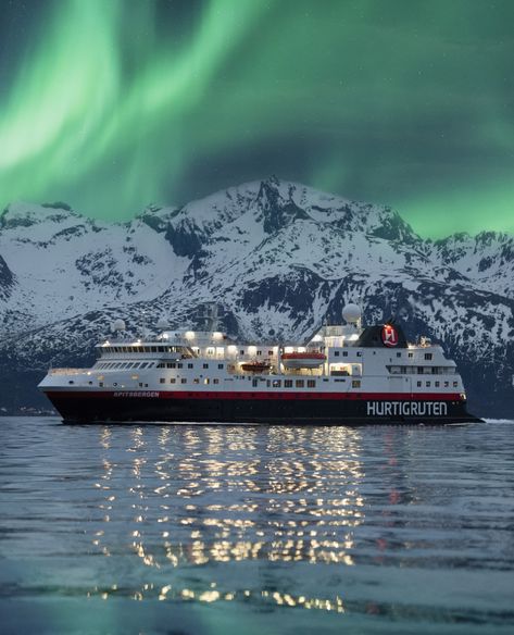 Having been traversing the coastline of Norway since the late 1800s, it’s safe to say that @Hurtigruten knows a thing or two about crafting Scandinavian cruises. But now, the operator is taking its appreciation for the natural world to the next level with the announcement of its first-ever emission-free cruise ship. Northern Lights Cruise, Winter Cruise, Norway Cruise, Lapland Finland, Alaskan Cruise, See The Northern Lights, The Northern Lights, Cruise Line, Sustainable Travel