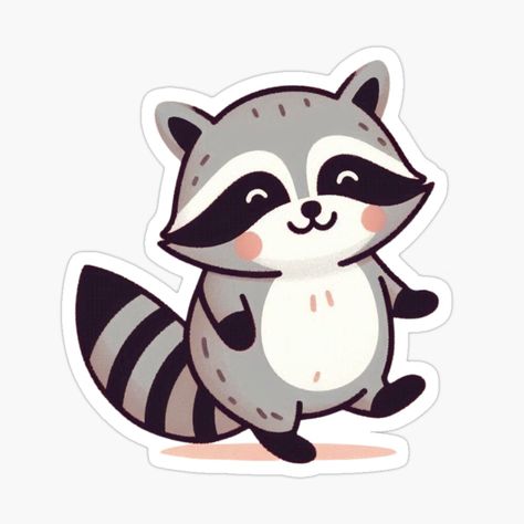 Get my art printed on awesome products. Support me at Redbubble #RBandME: https://www.redbubble.com/i/sticker/Simply-Raccoon-Cute-Minimalist-Cartoon-Animal-by-Artvistavault/164535462.EJUG5?asc=u Raccoon Kawaii, Raccoon Cartoon, Minimalist Cartoon, Cute Raccoon, Animal Stickers, Cartoon Animals, My Art, Awesome Products, Art Prints