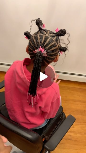 Black Lil Girl Braided Hair Styles, Little Kids Braided Hairstyles Black, Kids Alicia Keys Braids, Quick Kids Braided Hairstyles, Back To School Braids Black Kids, Easy Kids Braided Hairstyles, Stitch Braids For Kids, Kid Braid Hairstyles, Braided Kids Hairstyles Black