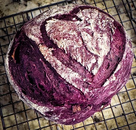 Sourdough Ube Loaf - Sourdough and Mor Purple Sourdough Bread, Purple Bread Recipe, Ube Sourdough Bread, Sourdough Ube, Ube Sourdough, Ube Bread Recipe, Ube Loaf, Sourdough Flavors, Flavored Sourdough Bread