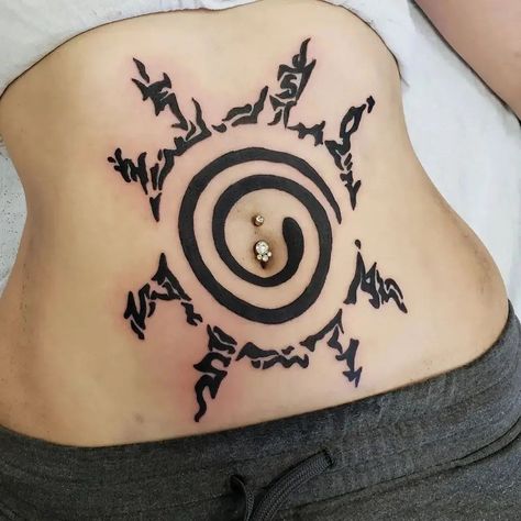 Naruto small tattoo idea Nine Tails Seal Tattoo, Naruto Small, Naruto Portrait, Naruto Seal, Naruto Tattoo Ideas, Go Beyond Plus Ultra, Naruto Tattoos, Bleach Tattoo, Henna Inspired Tattoos