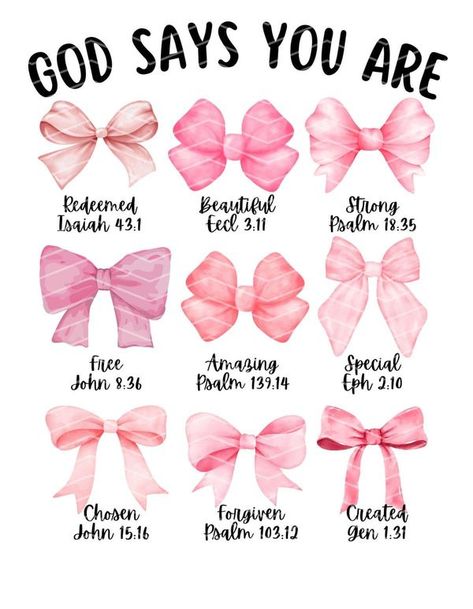 She Believes | 🫶🏻🫶🏻🫶🏻🫶🏻🫶🏻. | Facebook God Says You Are, This Is Me, Cute Bible Quotes, Question About Me, Pink Aesthetic Printable, Happy Bible Quotes, Svg Background, God Is With Me, Bible Quotes Background