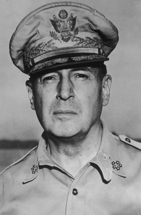 General Douglas MacArthur  General of the Army was an American general and field marshal of the Philippine Army who was Chief of Staff of the United States Army during the 1930s and played a prominent role in the Pacific theater during World War II. Douglas Macarthur, Military Uniform, A Man, Black And White, White, Black, Art