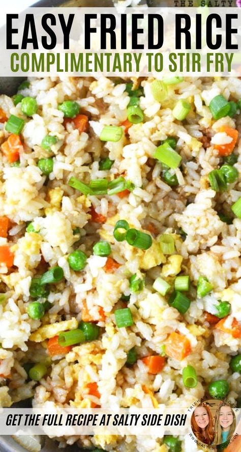 Basic Fried Rice Recipe, Fried Rice Recipe Egg, Stir Fried Rice Recipe, Rice With Eggs, Recipe With Eggs, Rice Recipe Easy, Eggs Fried, Easy Fried Rice, Fried Rice Recipe Easy