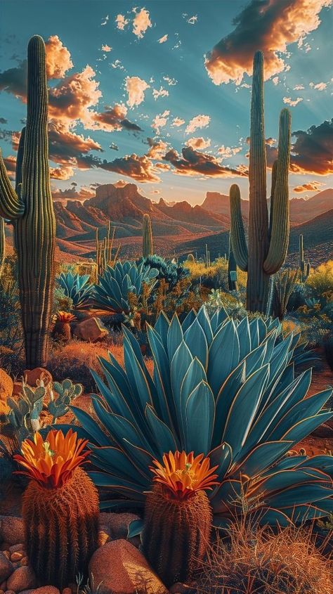 Cactus Inspiration, Desert Plants Landscaping, Texas Illustration, Southwest Aesthetic, Mexican Landscape, Mexico Landscape, Desert Pictures, Cactus Wallpaper, Agave Plants