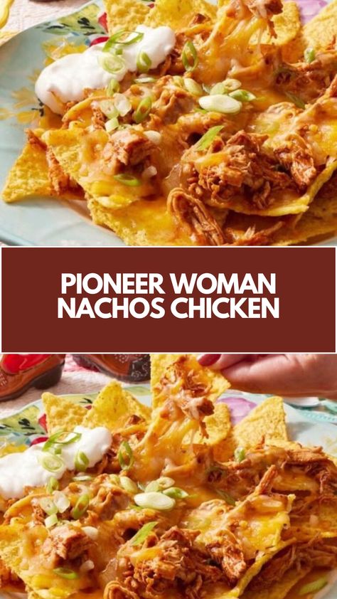 This easy chicken nachos recipe is perfect for a quick, flavorful meal. With tender, shredded chicken coated in a spicy sauce, layered with crispy tortilla chips and melted cheese, it’s a crowd-pleaser. Customize it with your favorite toppings like guacamole, sour cream, or pico de gallo for added flavor. Simple and delicious! Keto Chicken Nachos, Pioneer Woman Nachos, Pioneer Woman Chicken Nachos, Shredded Chicken Nachos Recipe Easy, Sheet Pan Nachos Chicken, Homemade Nachos Recipe, Shredded Chicken For Nachos, Oven Nachos Recipes, Bbq Nachos Recipe Pulled Pork