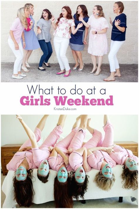 What to do at a Girls Weekend. Food, games, activities. Things to do for a great mom's night out! www.kristenduke.com #austin #gno #girlsnightout #party #partyideas Girls Birthday Weekend Ideas, Girls Cabin Weekend Ideas, Birthday Weekend Ideas, Girls Weekend Food Ideas, Girls Getaway Weekend Gifts, Girls Weekend Goodie Bags, Girls Weekend Food, Girls Day Ideas, Girls Weekend Ideas