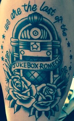 Gaslight Tattoo, Jukebox Tattoo, Gaslight Anthem Tattoo, Hero Tattoo, Gaslight Anthem, Tatoo Inspiration, Old School Tattoo Designs, Music Tattoos, Old School Tattoo