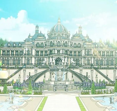 Manhwa Aesthetic, Fantasy Backgrounds, Castle Floor Plan, Fantasy Kingdom, Roblox Decals, Anime House, Roblox Image Ids, Fantasy Background, Architecture Design Drawing