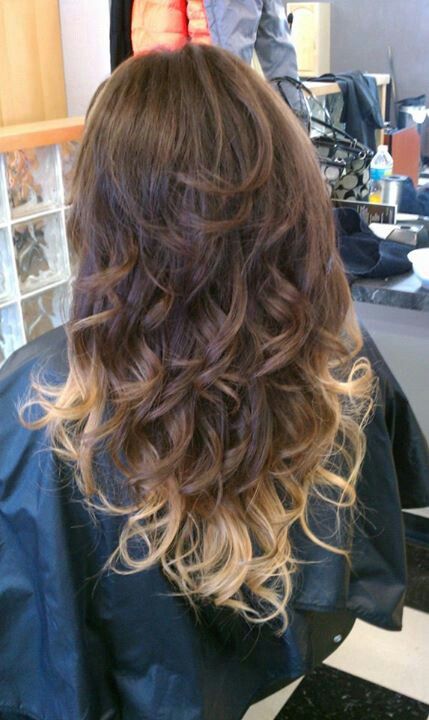 Real ombre HAIR. Just the tips -RJ Brown Hair With Blonde Tips, Blonde Hair Tips, Dark Ombre Hair, Black Hair Ombre, Ombre Curly Hair, Blonde Dye, Dip Dye Hair, Blonde Tips, Dye Hair