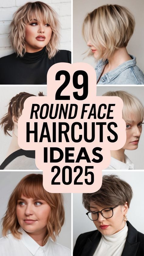 Trending Women's Haircut, Haircuts For Plump Faces, Short Hairstyles With Bangs For Round Faces, Korean Haircut For Round Face For Women, Haircut Style Ideas, Medium Bob For Round Face, Hairstyle For Round Face Short Hair, Short Hairstyle For Rounded Face Women, Hairstyles With Bangs For Round Faces