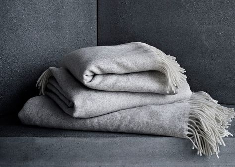 Objects collection by Republic of Fritz Hansen » Retail Design Blog Grey Blankets, Minimal Bedrooms, Ikea 2015, Scandinavia Design, Grey Stuff, Cashmere Throw, Plaid Throw, Gray Blanket, Plywood Furniture