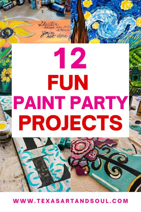 Social Painting Ideas, Art Events Ideas, Painting Party For Adults, Easy Painting Party Ideas, Paint Party Designs, Diy Paint Party Ideas, Art Show Food Ideas, Paint And Sip Theme Ideas, Paint Party Painting Ideas