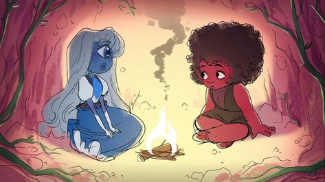 Cartoon Nostalgia, Steven Uni, Steven Universe Movie, Ruby And Sapphire, Steven Universe Drawing, Steven Universe Characters, Naruto Oc Characters, Steven Universe Comic, First Meeting