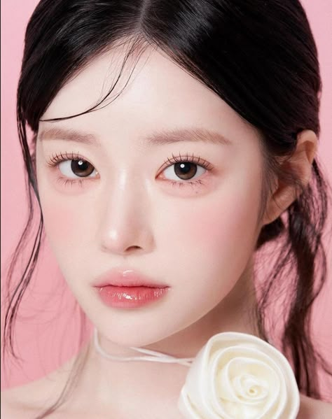 not mine !! Peach Makeup, Soft Makeup Looks, Casual Makeup, Ethereal Makeup, Unique Makeup, Eye Makeup Designs, Asian Eye Makeup, Soft Makeup, Makeup Looks Tutorial